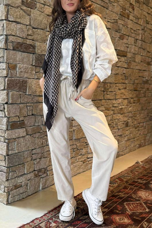 Made in Italy Baby Cord Classic Slim Jogger Stone /10 =